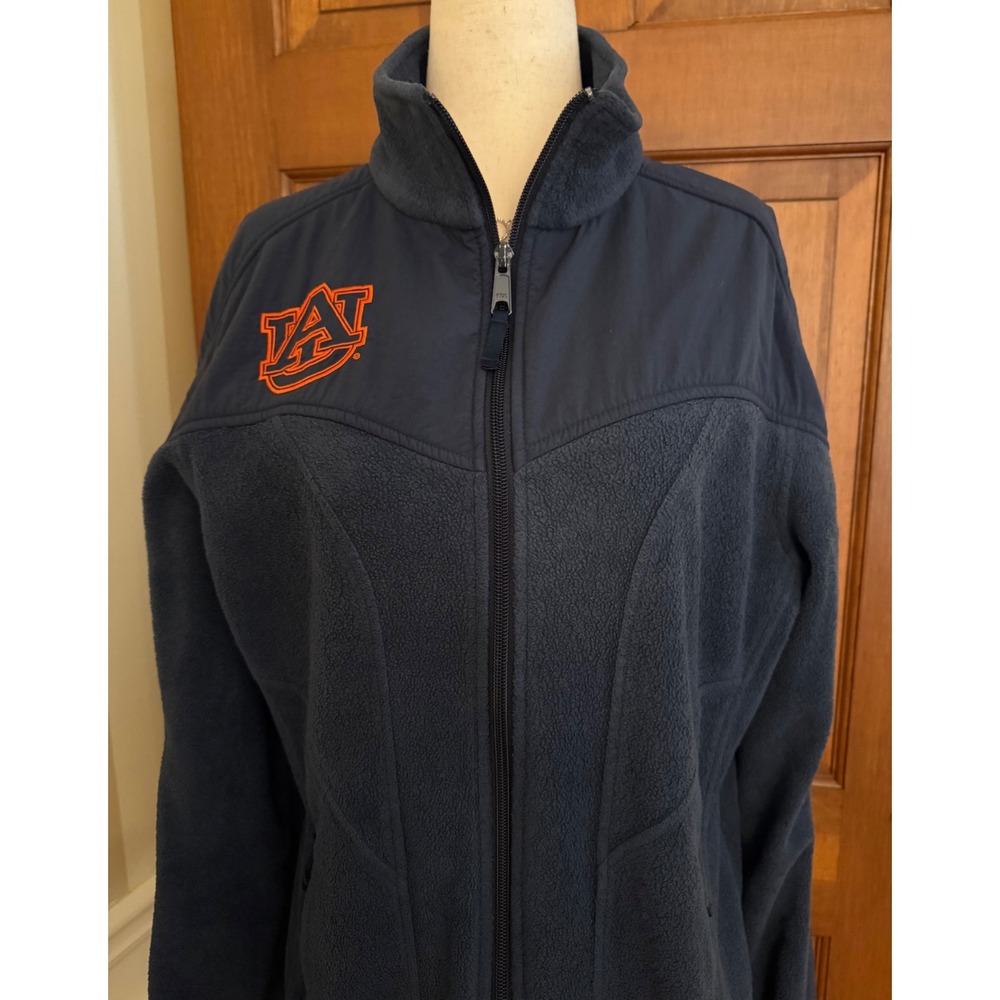Auburn University x Columbia Fleece Jacket Womens XL Navy Embroidered War Eagle